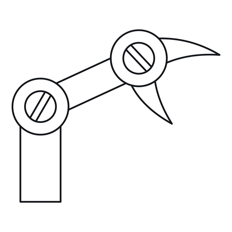 ícone do robô da indústria, estilo de estrutura de tópicos vetor