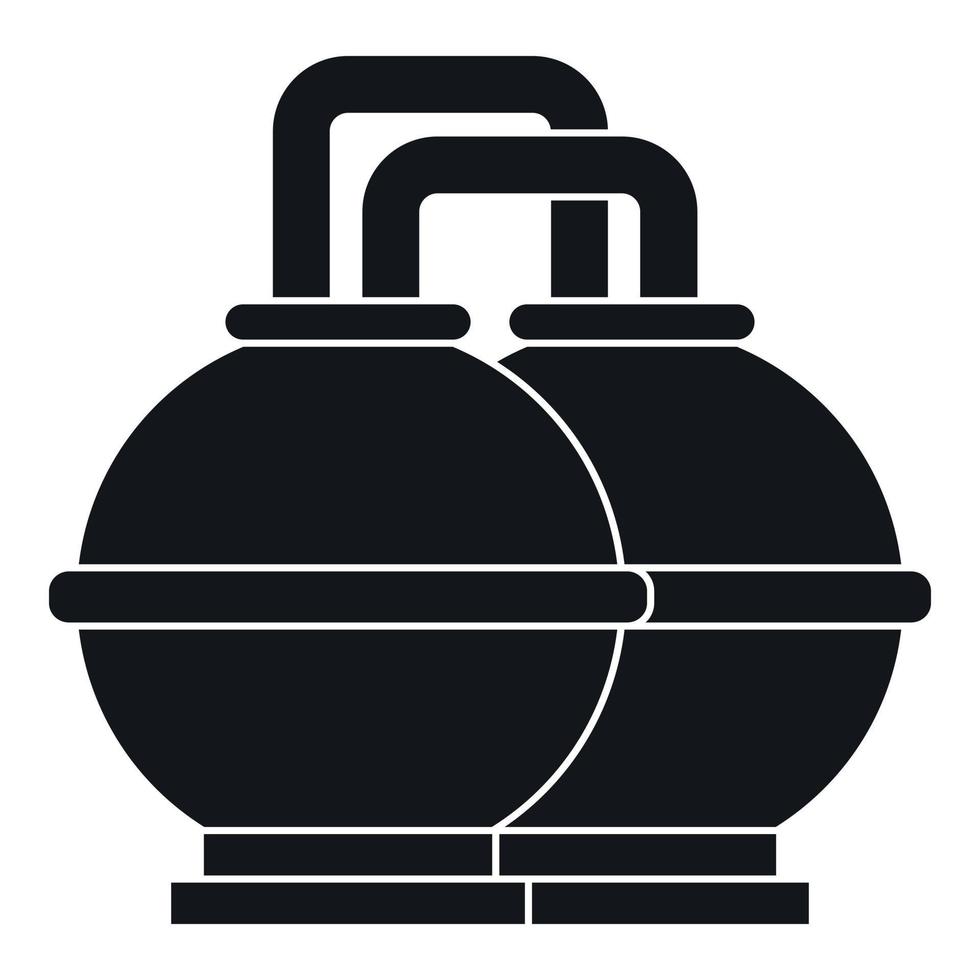 tanques industriais para ícone de gasolina e óleo vetor