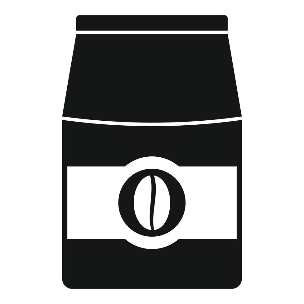 vetor simples do ícone do pacote de grãos de café. xícara de café expresso