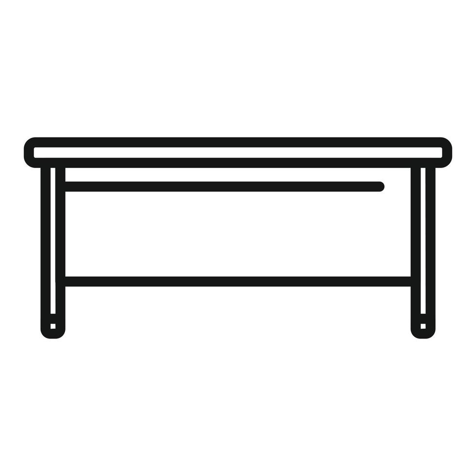 vetor de contorno do ícone de perspectiva de tabela. madeira de cozinha