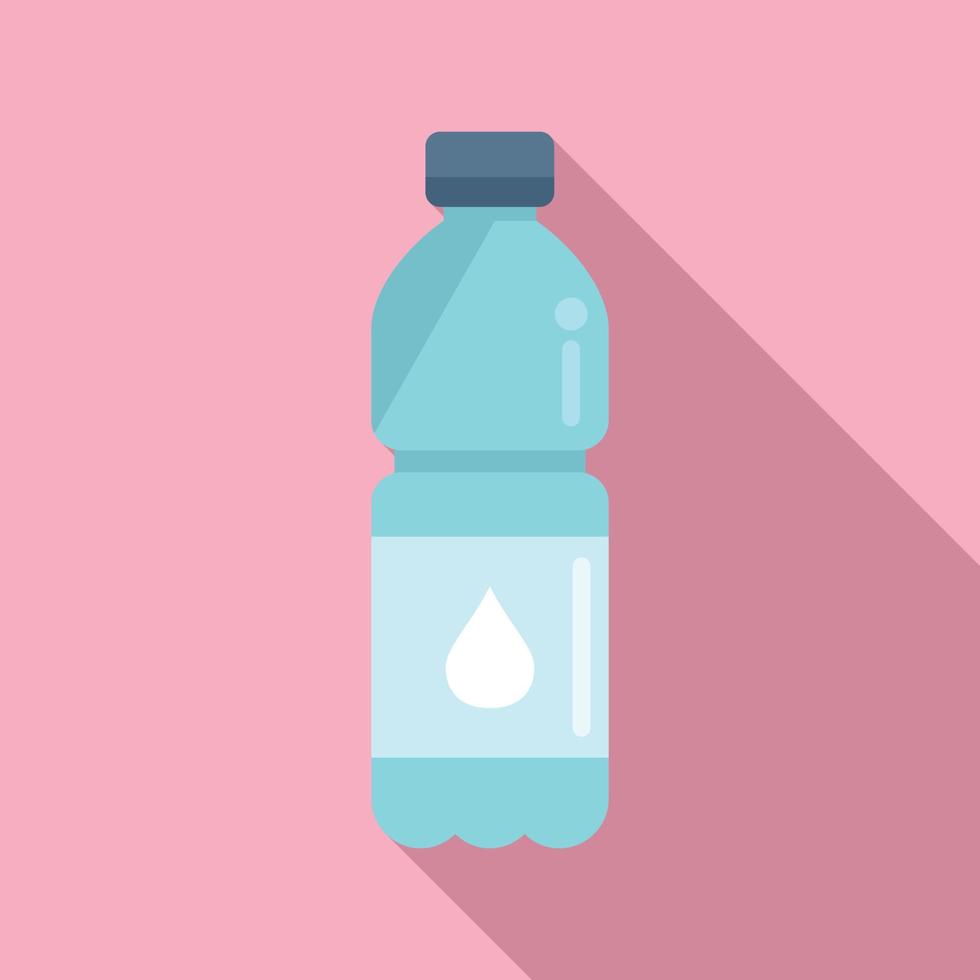 vetor plana de ícone de garrafa de água. água mineral