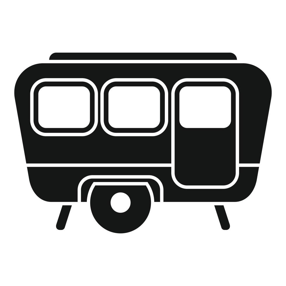 vetor simples do ícone do campista. ônibus automático