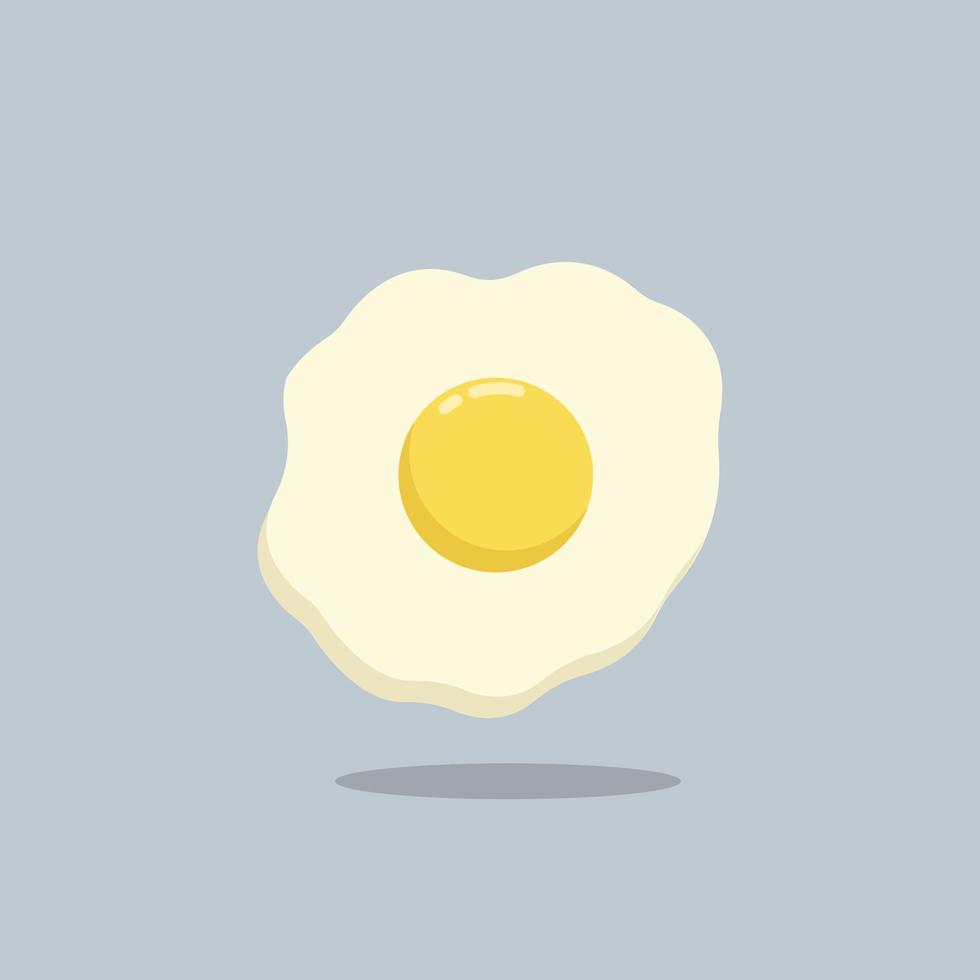 ilustração de café da manhã com ovos mexidos em design vetorial plano vetor