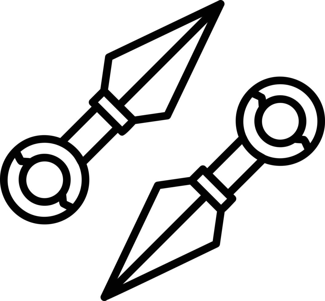 design de ícone criativo kunai vetor