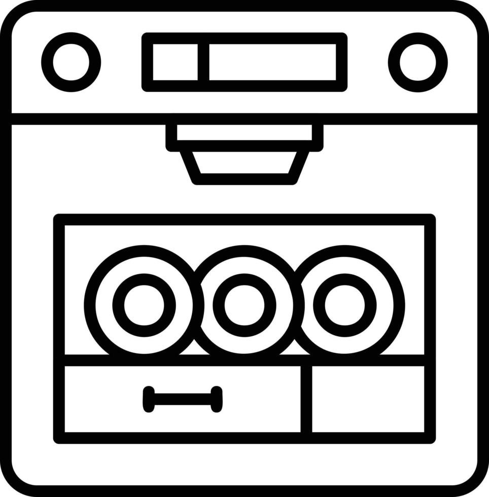 design de ícone criativo de máquina de lavar louça vetor