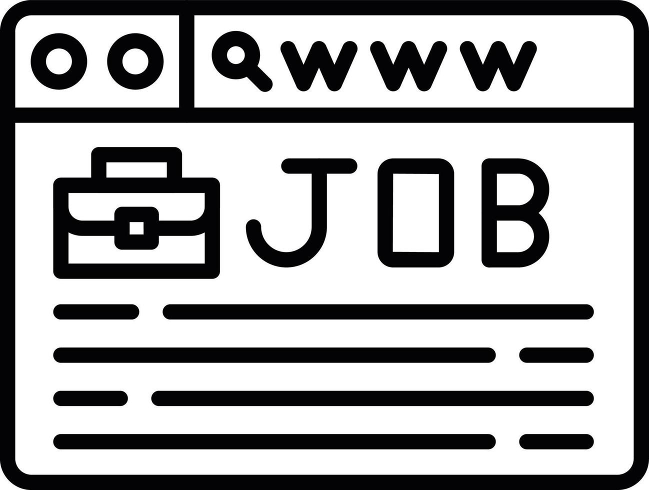 design de ícone criativo de pesquisa de emprego vetor