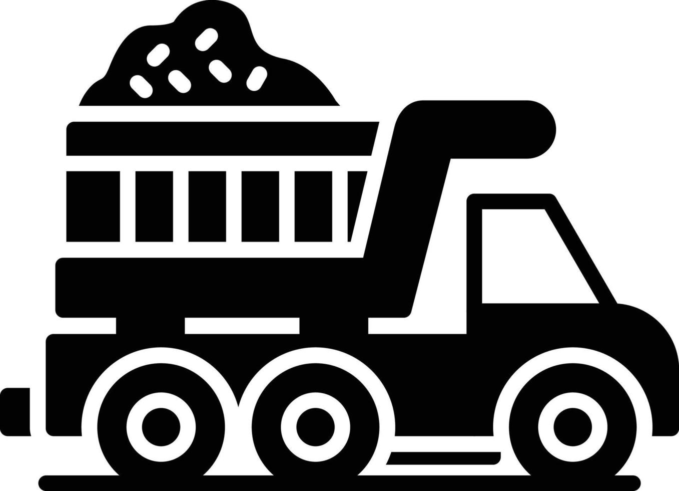 design de ícone criativo de caminhão basculante vetor