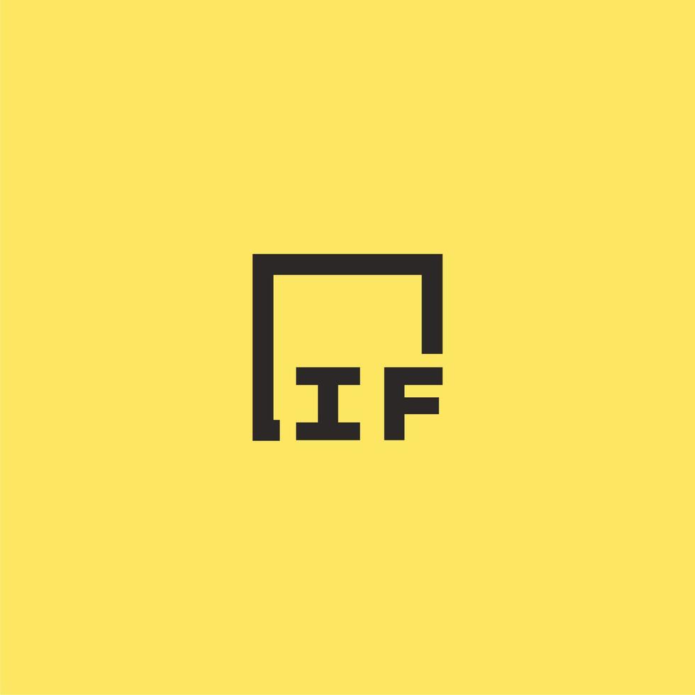 se logotipo monograma inicial com design de estilo quadrado vetor