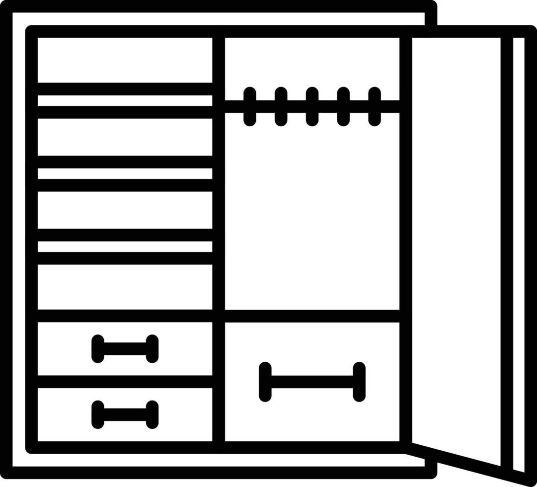 design de ícone criativo de armário vetor