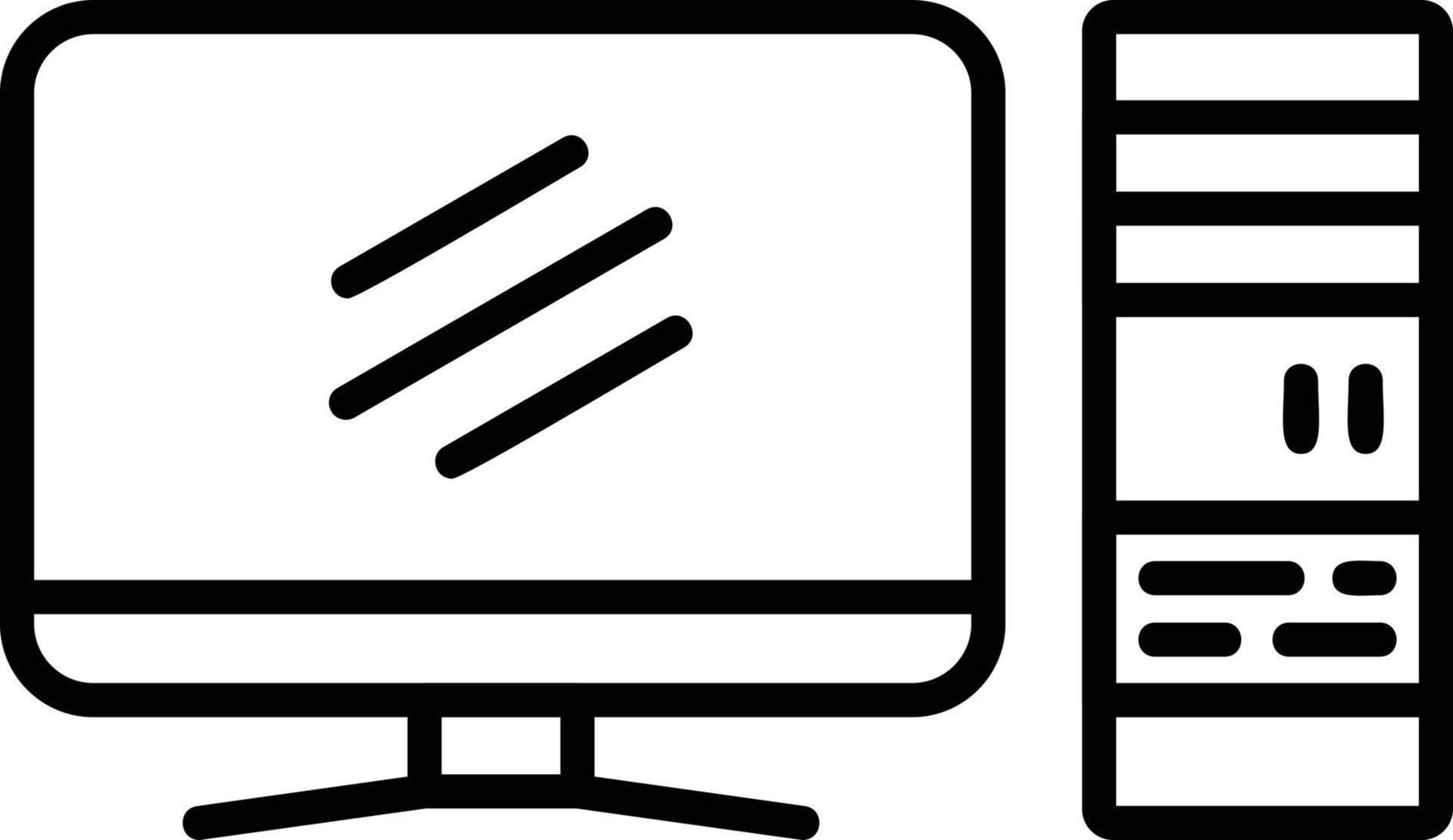 design de ícone criativo de computador vetor