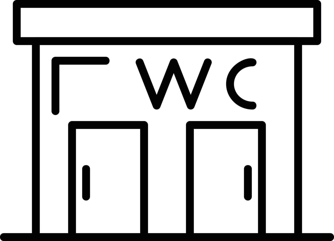 design de ícone criativo de banheiro público vetor