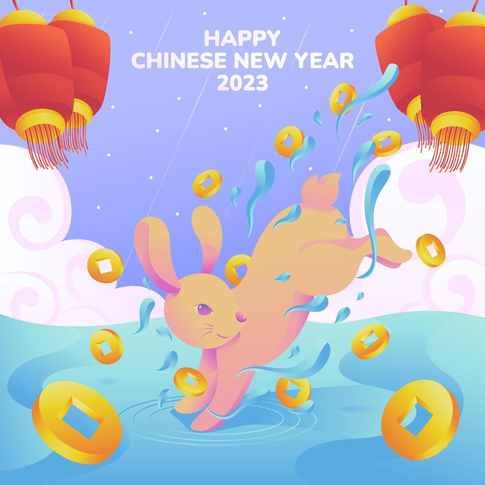 feliz ano novo chinês 2023 vetor
