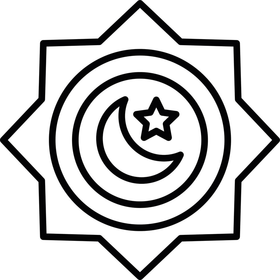 design de ícone criativo muçulmano vetor