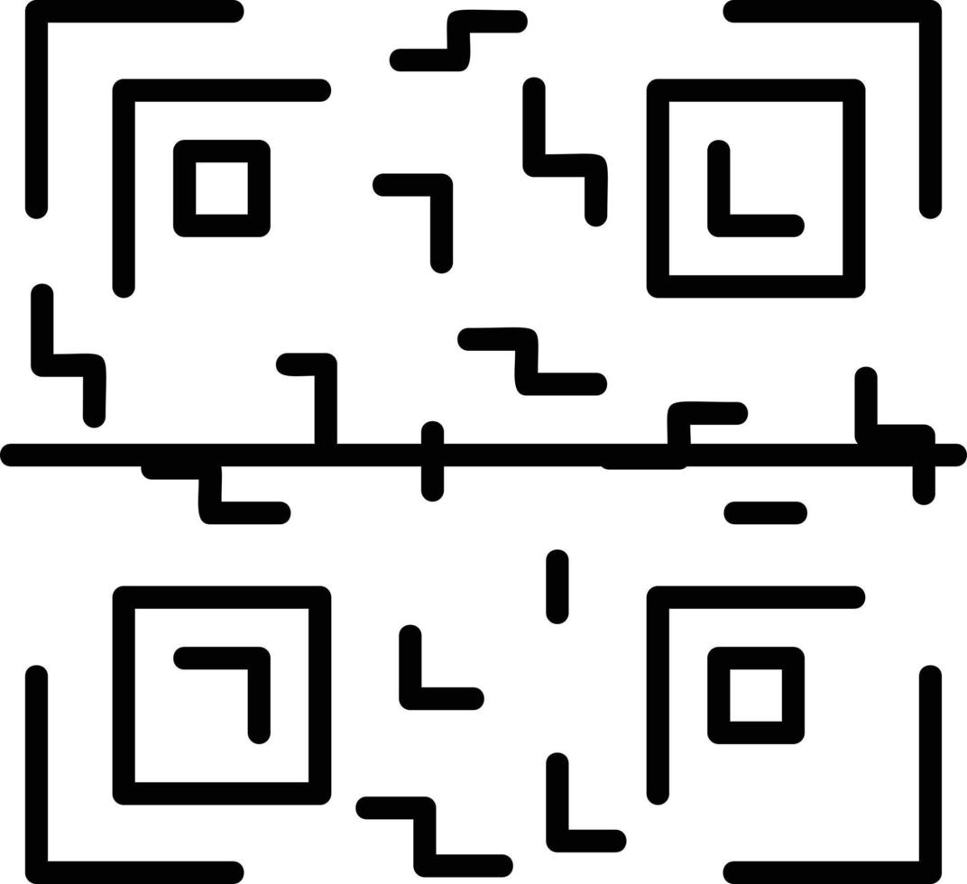 design de ícone criativo de código qr vetor