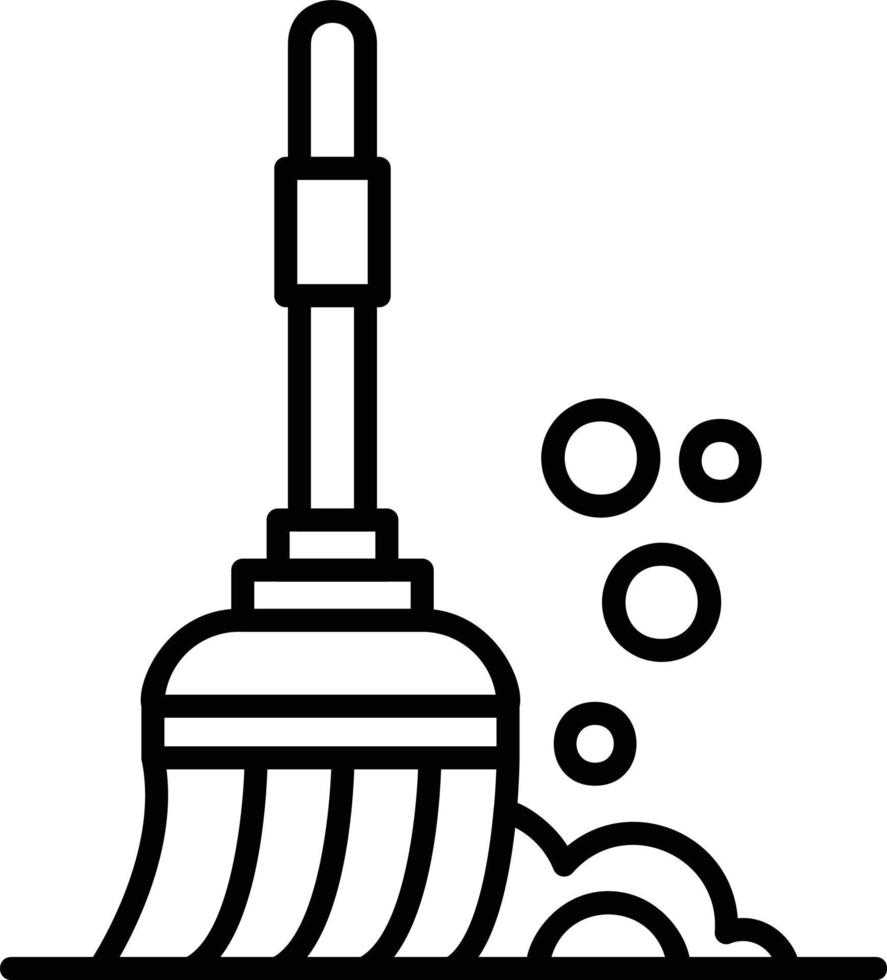 design de ícone criativo de vassoura vetor