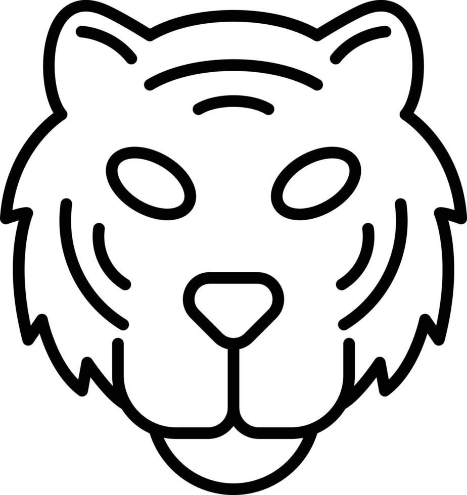 design de ícone criativo de tigre vetor