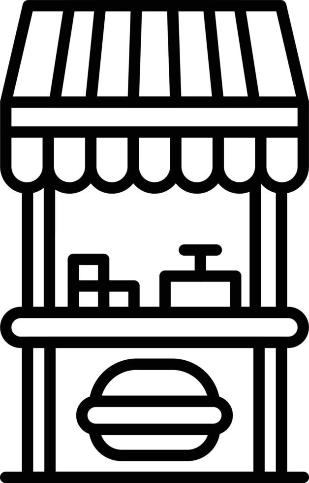 design de ícone criativo de carrinho de comida vetor