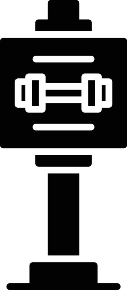 design de ícone criativo de placa de sinal de academia vetor