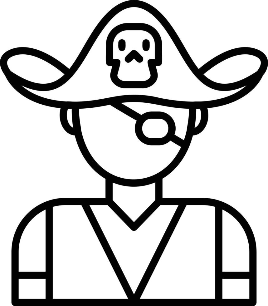 design de ícone criativo pirata vetor