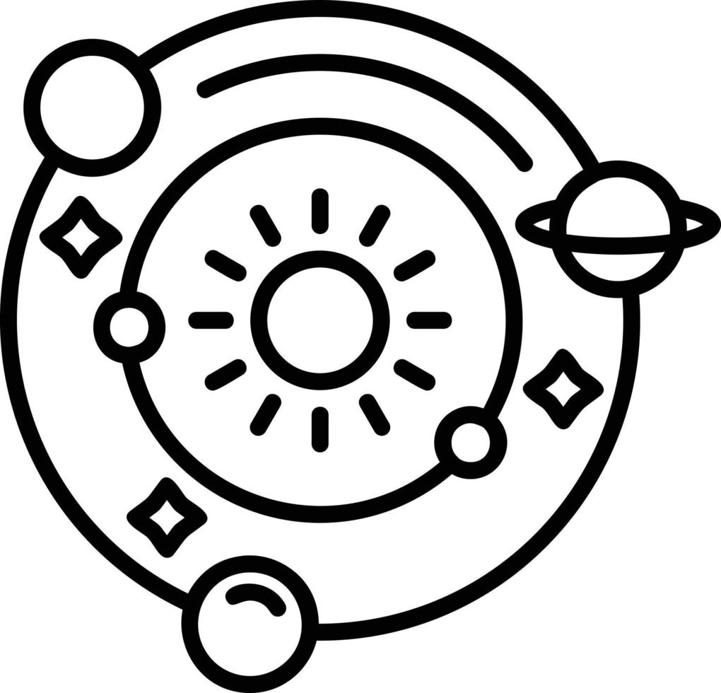 design de ícone criativo do sistema solar vetor
