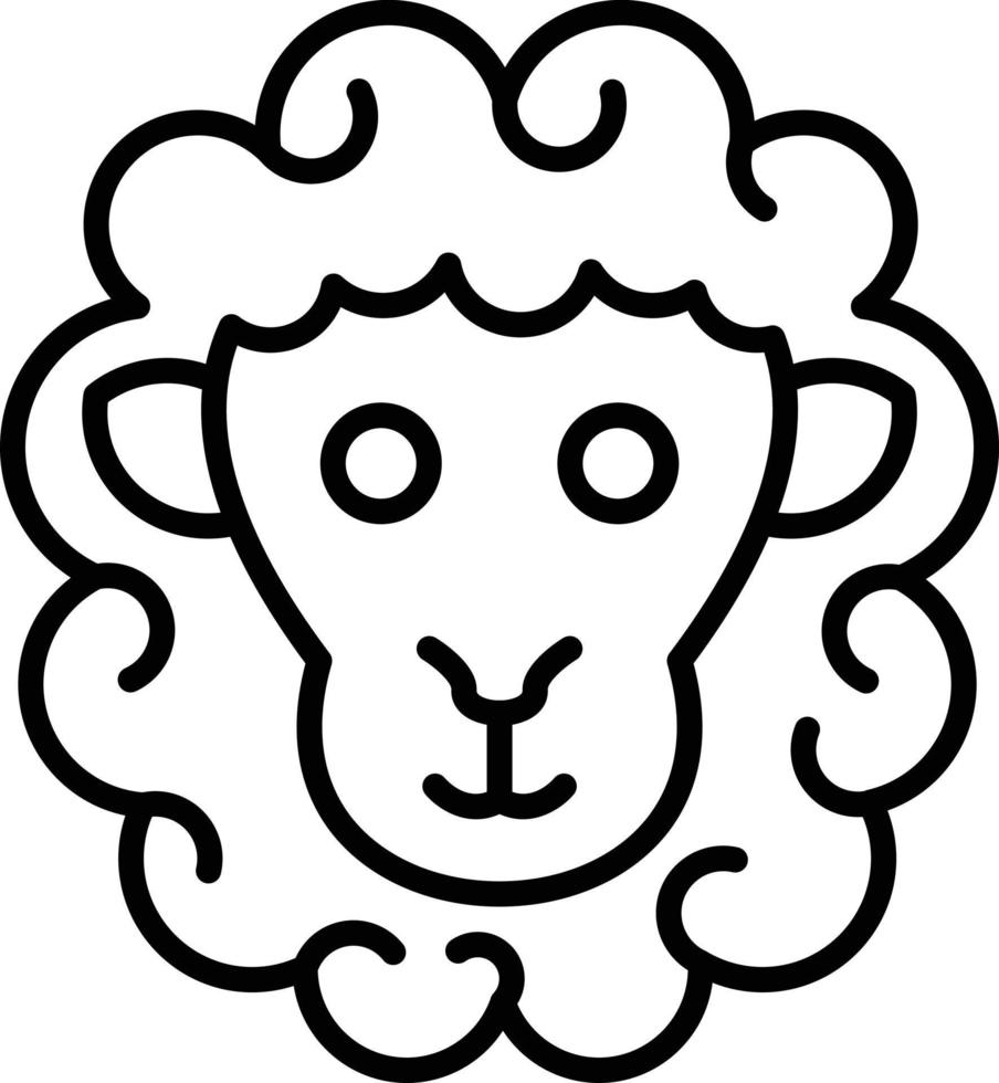 design de ícone criativo de ovelhas vetor