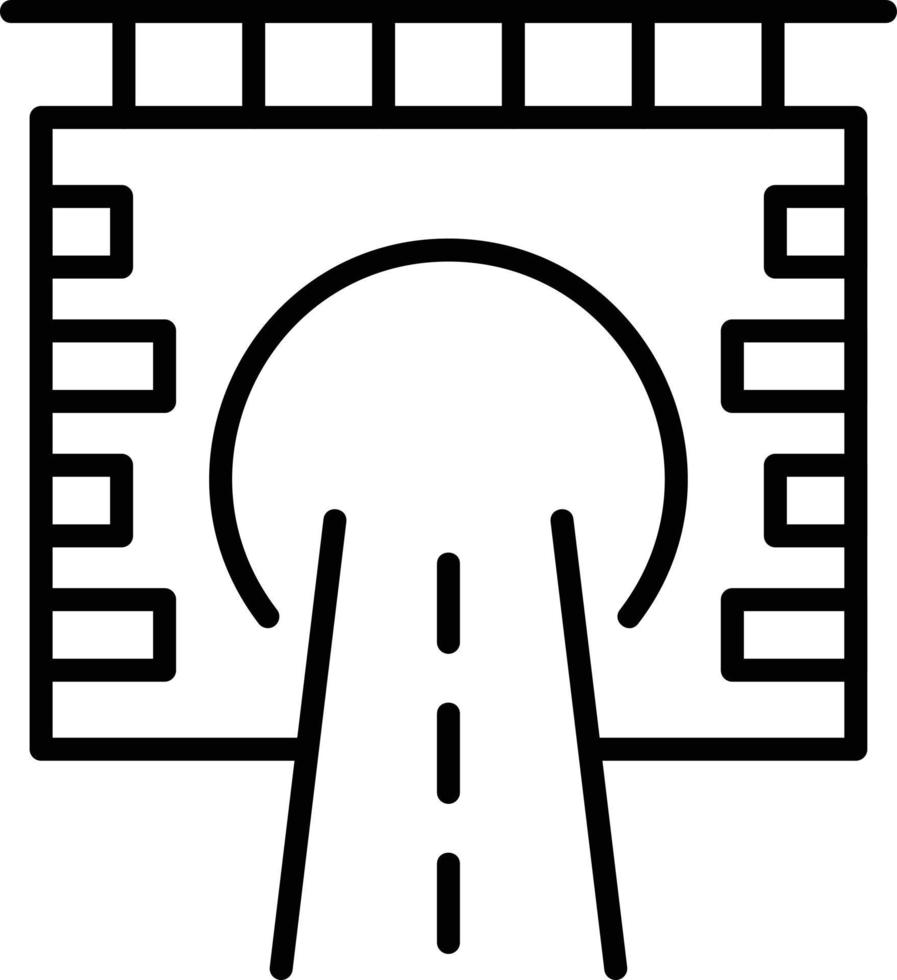 design de ícone criativo de túnel vetor