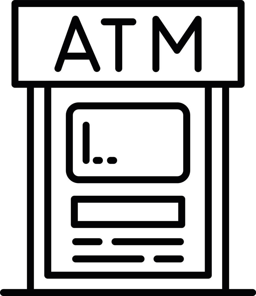 design de ícone criativo atm vetor