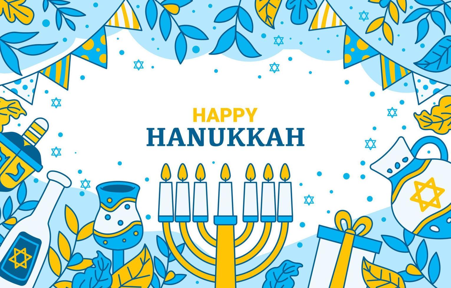 fundo hanukkah feriado judaico vetor