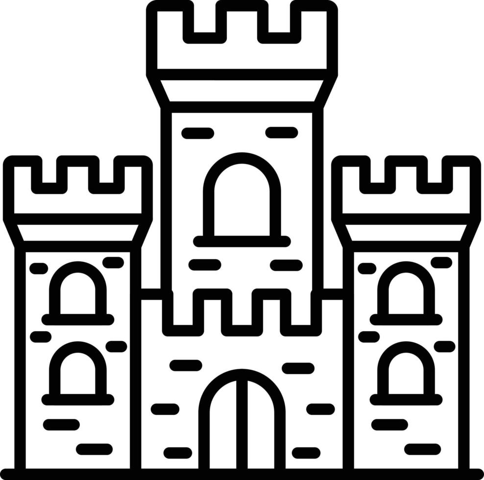 design de ícone criativo de castelo vetor