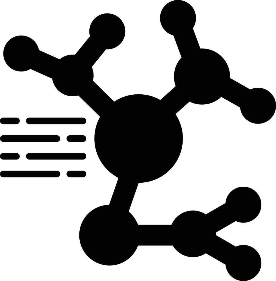 design de ícone criativo de estrutura molecular vetor