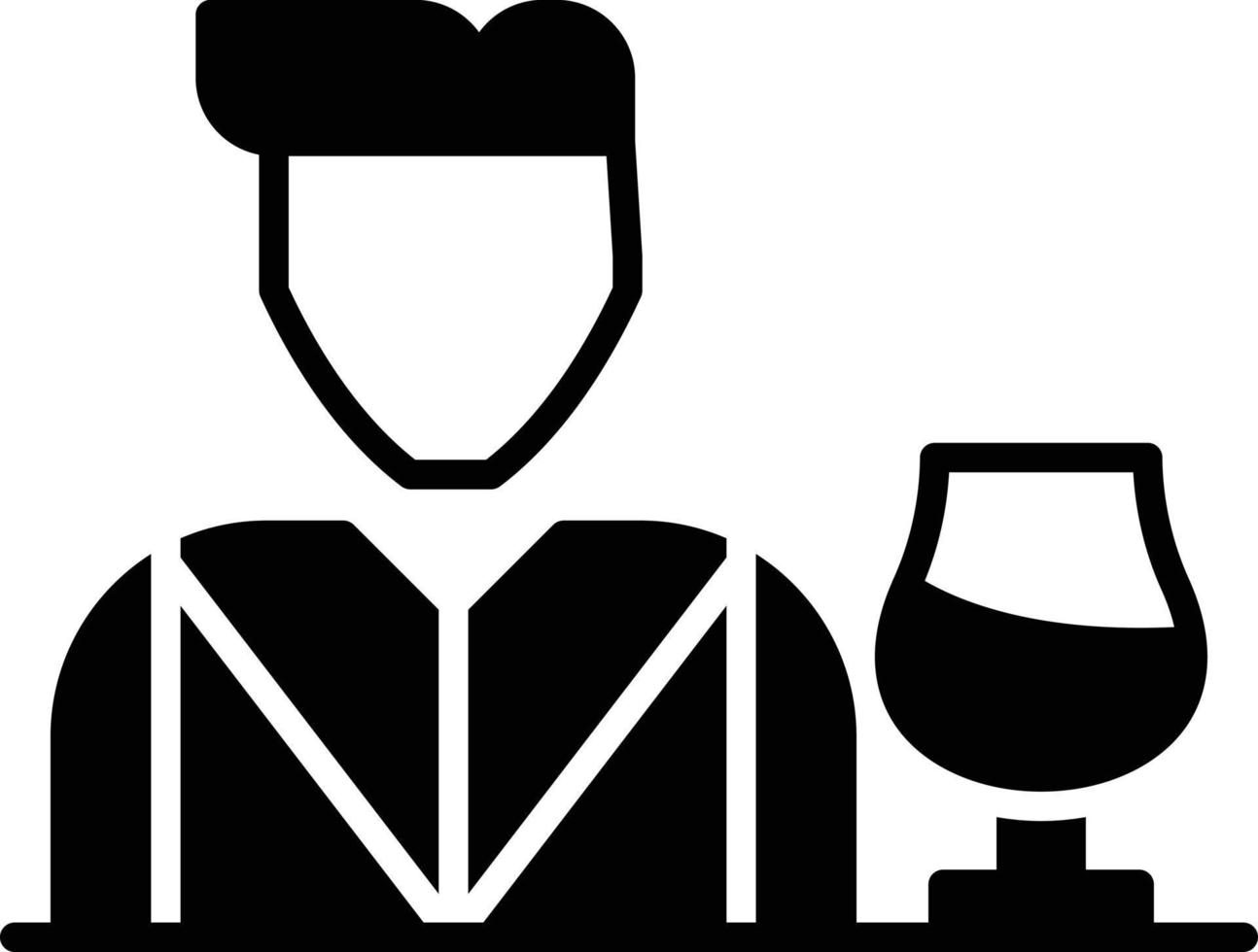 design de ícone criativo de barman vetor