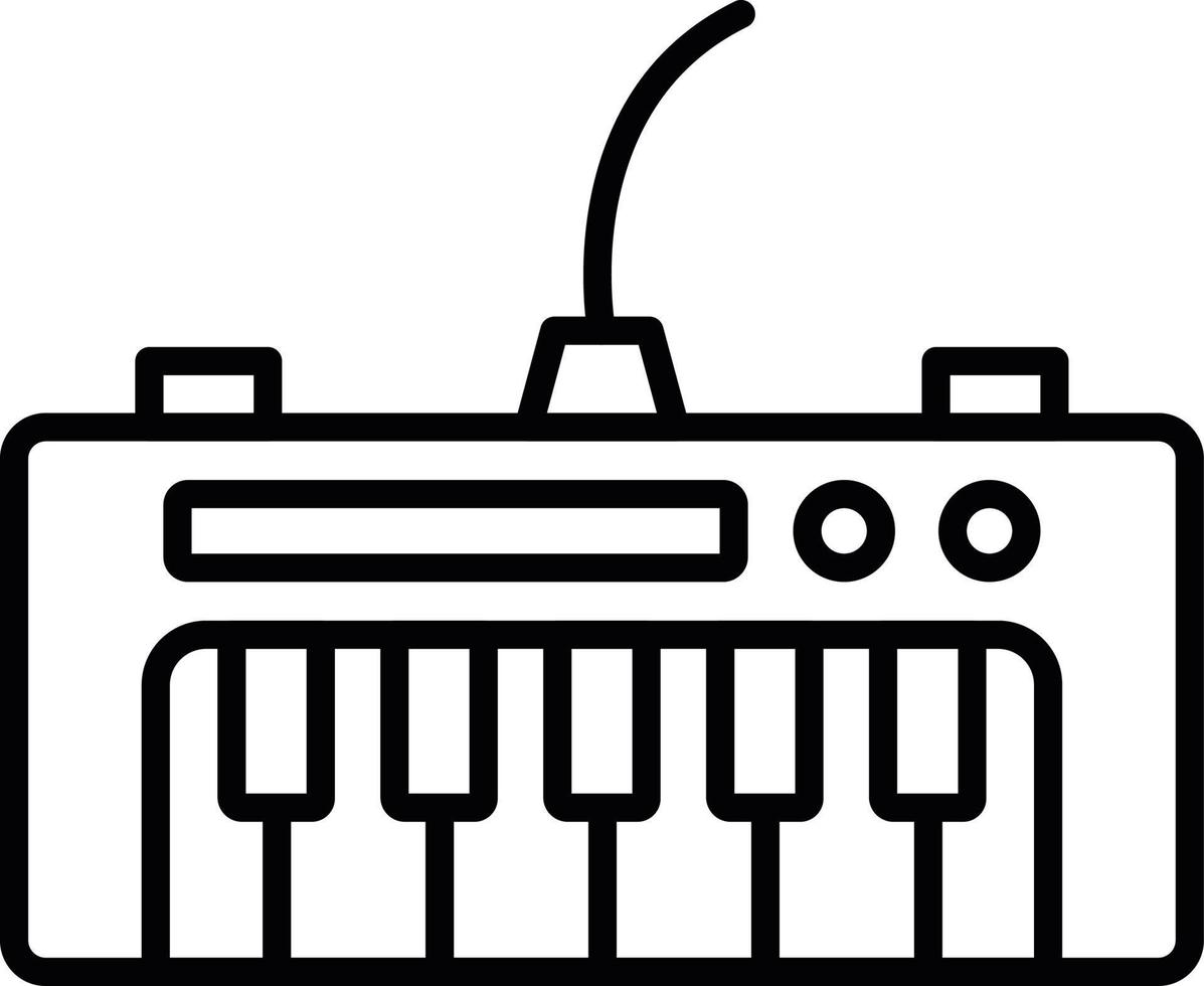 design de ícone criativo de teclado de piano vetor