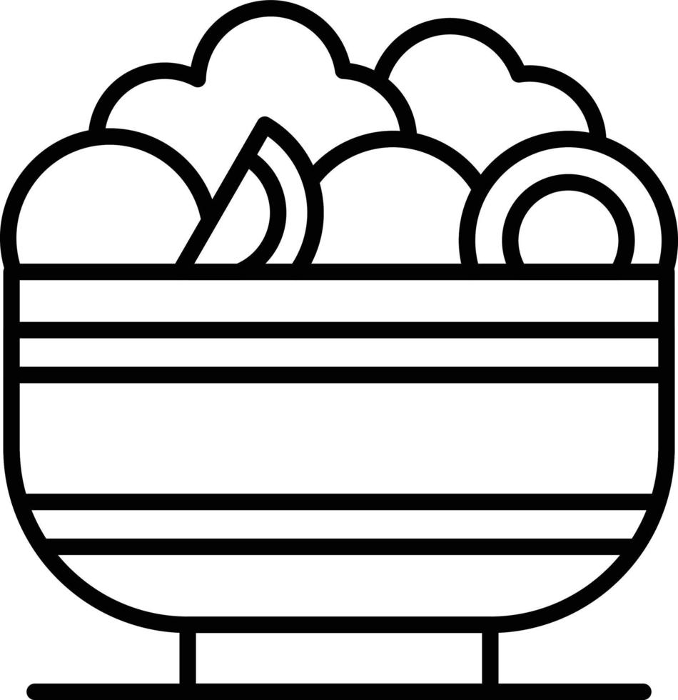 design de ícone criativo de salada vetor