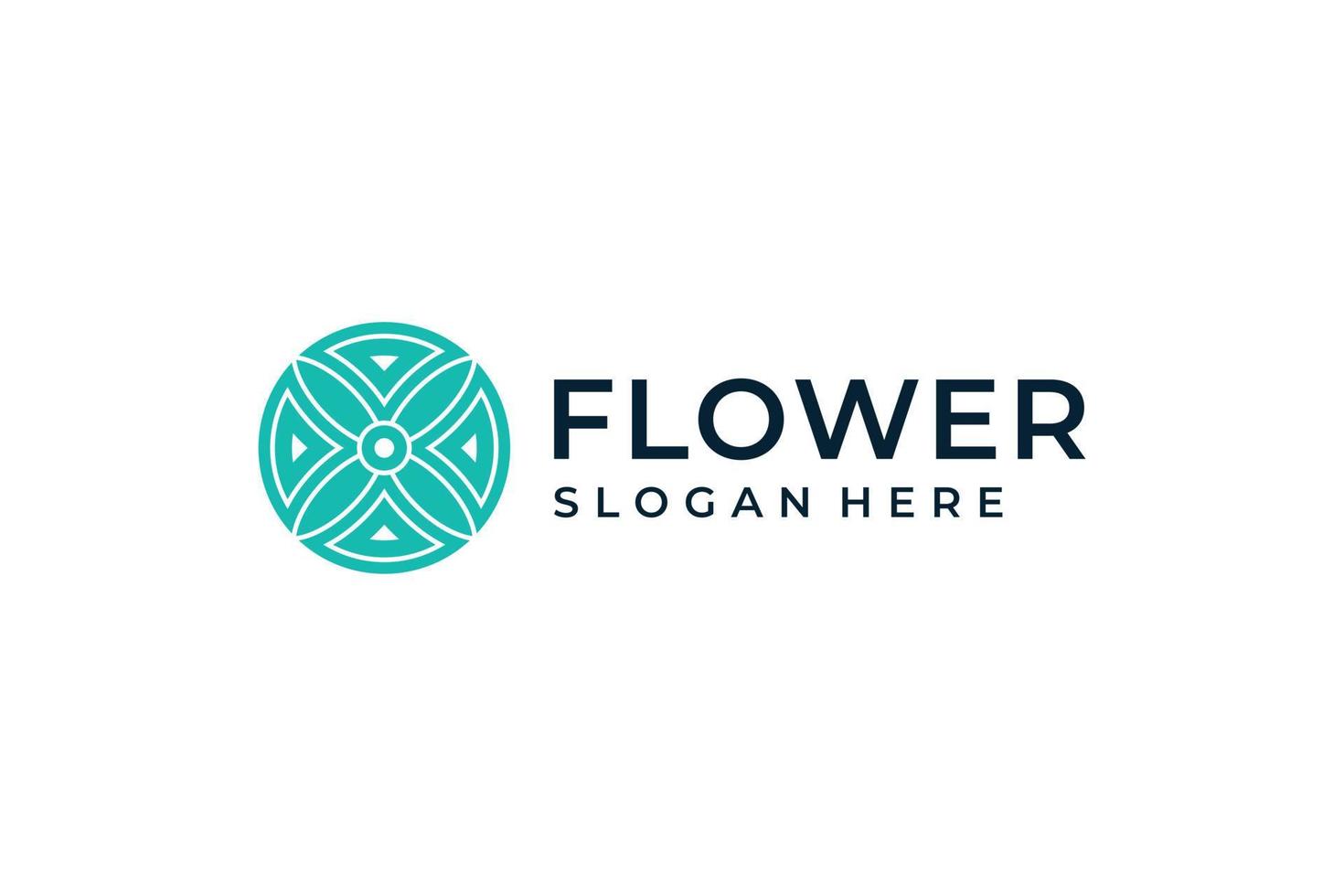 vetor de logotipo de decoração de flor de padrão exclusivo