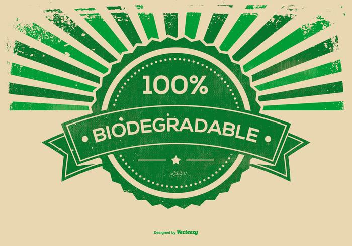 Ilustração retro do fundo do Grunge biodegradável vetor