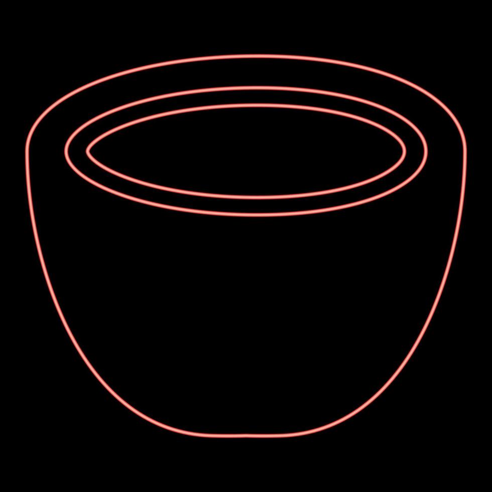 néon coco cor vermelha ilustração vetorial imagem estilo simples vetor