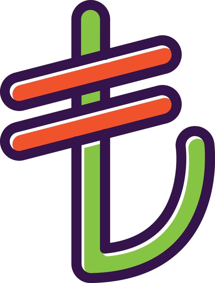design de ícone de vetor de sinal de lira