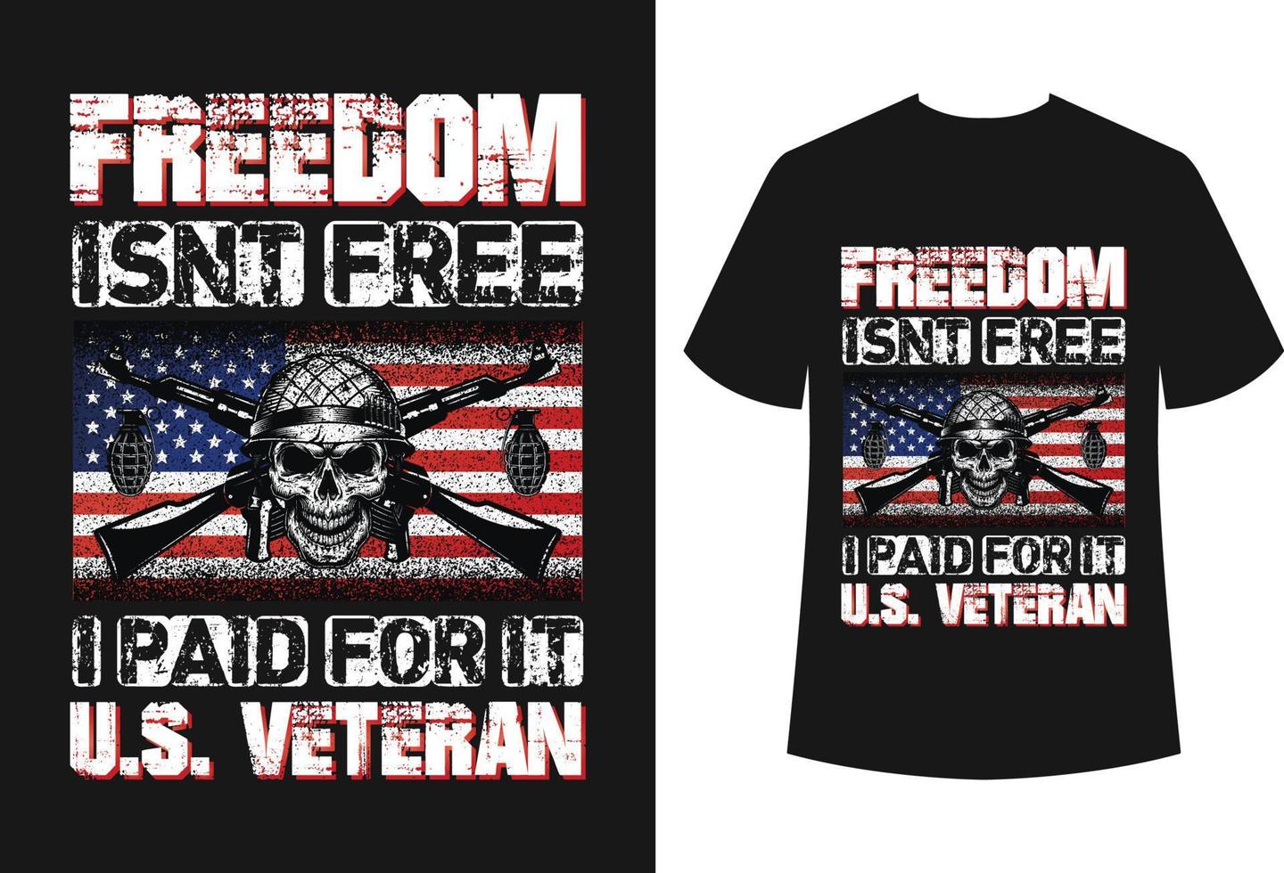 design de camiseta do exército americano vetor