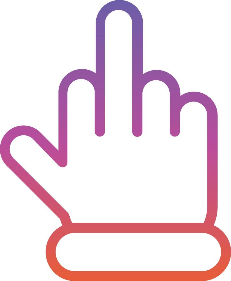 design de ícone de vetor de dedo médio de mão