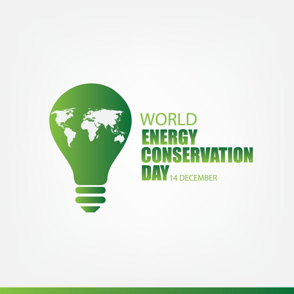 ilustração em vetor do dia mundial de conservação de energia. projeto simples e elegante
