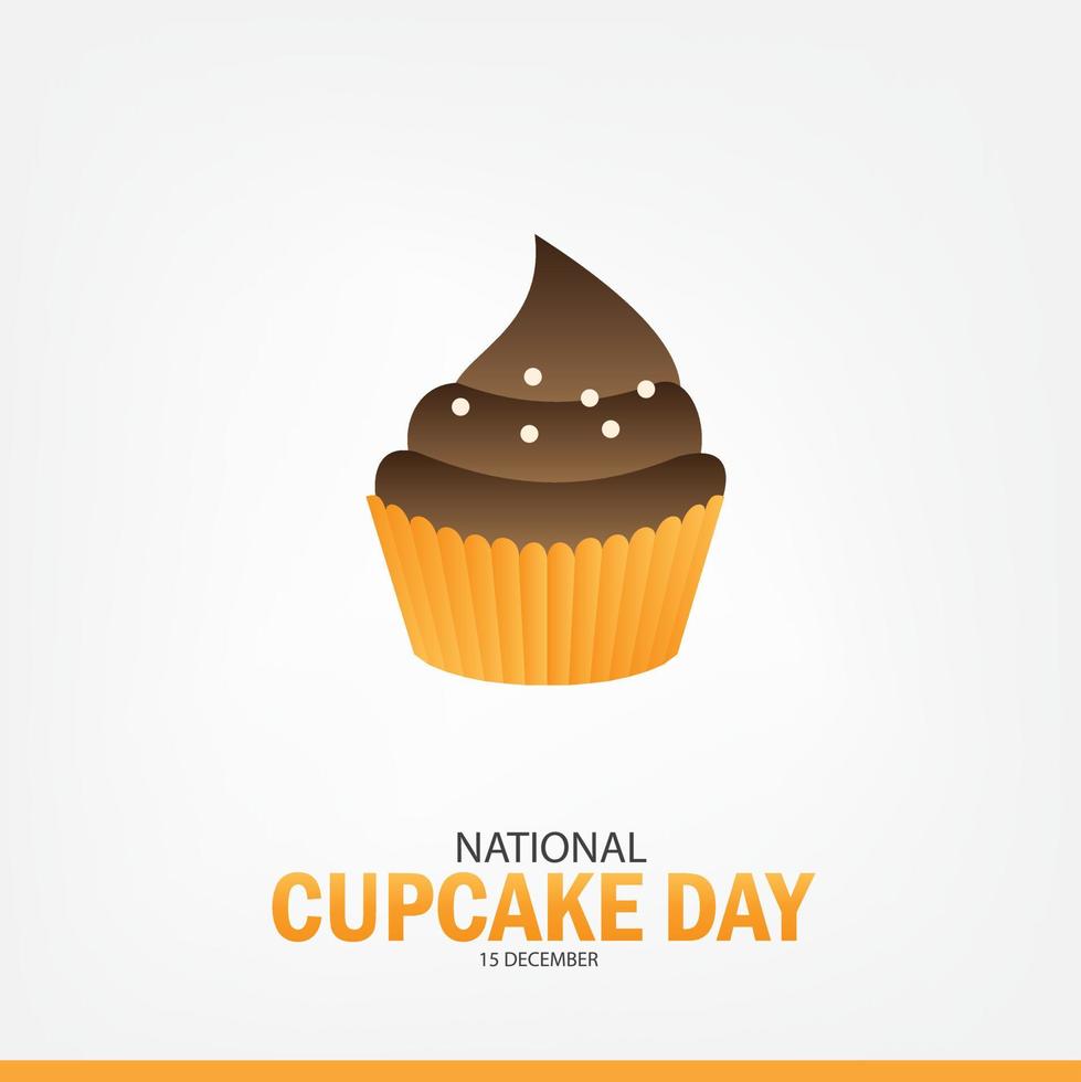 ilustração em vetor do dia nacional do cupcake. projeto simples e elegante