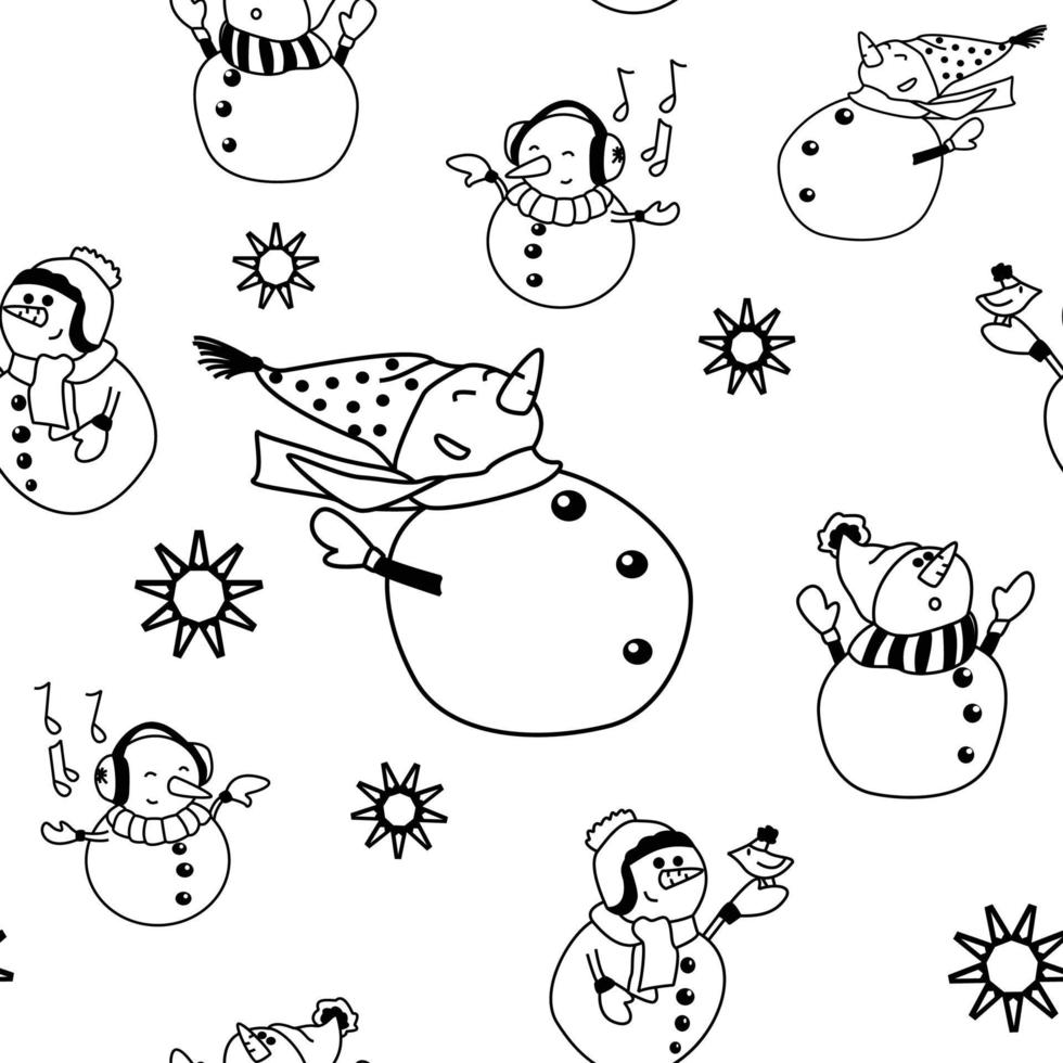 vetor mão desenhada sem costura padrão. natal, elementos de doodle de inverno. isolado no fundo branco. árvores, grinaldas, presentes, doces, pão de mel. para fundo, impressão, têxtil, tecidos, sacolas de presente