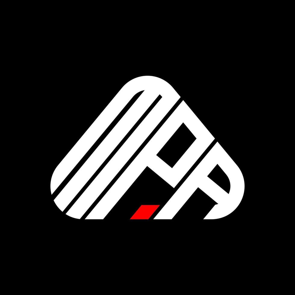 design criativo do logotipo da carta mpa com gráfico vetorial, logotipo simples e moderno do mpa. vetor