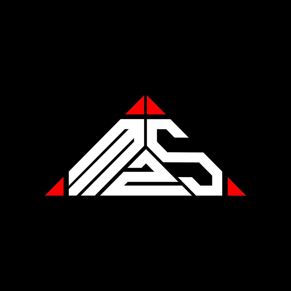 design criativo do logotipo da carta mzs com gráfico vetorial, logotipo simples e moderno mzs. vetor