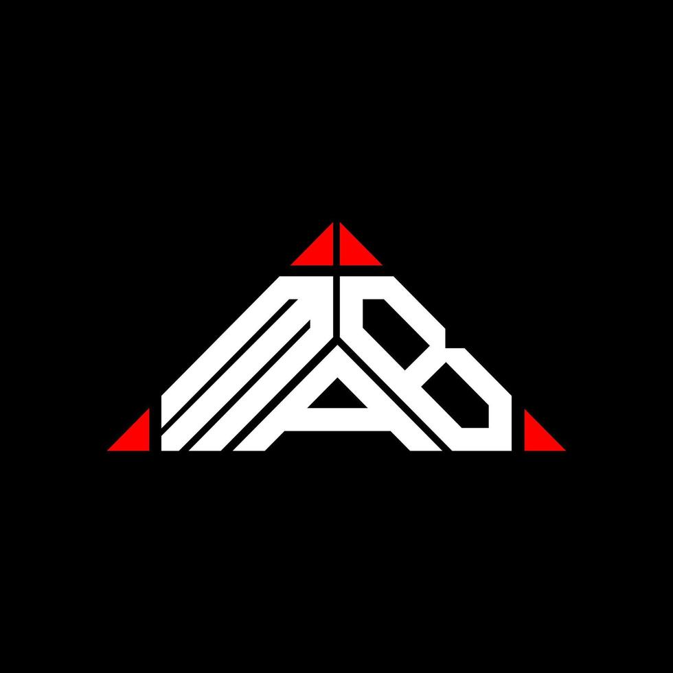 design criativo do logotipo da carta mab com gráfico vetorial, logotipo simples e moderno do mab. vetor