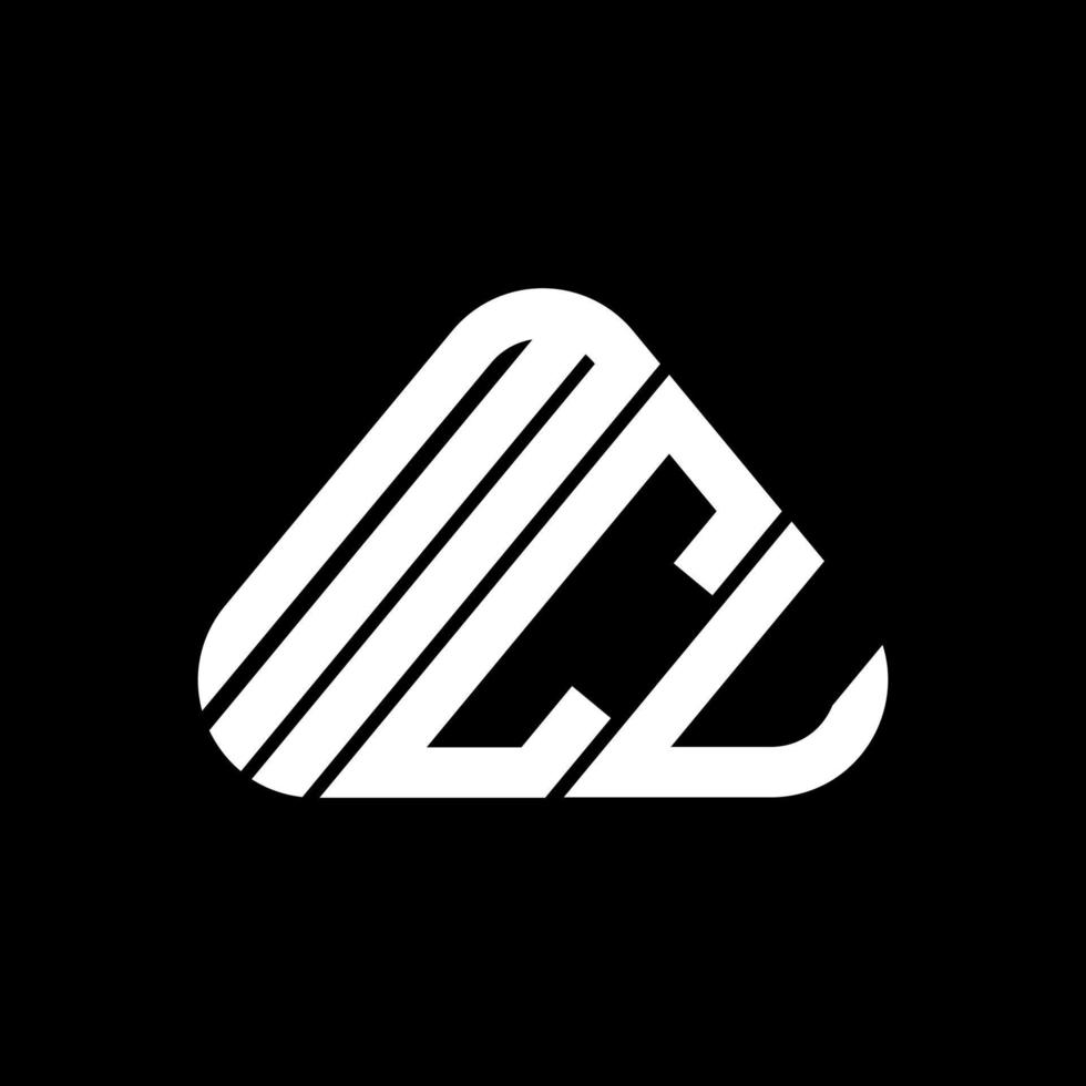 design criativo do logotipo da letra mcu com gráfico vetorial, logotipo mcu simples e moderno. vetor