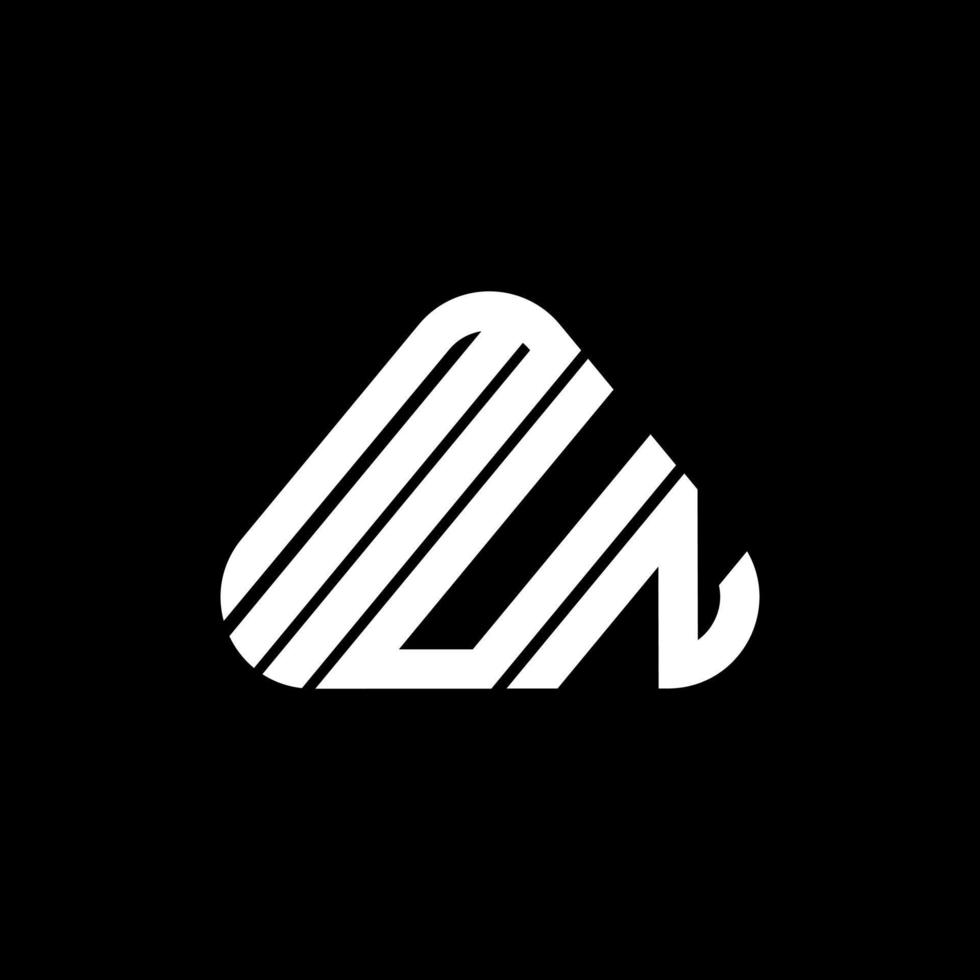 design criativo do logotipo da carta mun com gráfico vetorial, logotipo simples e moderno do mun. vetor