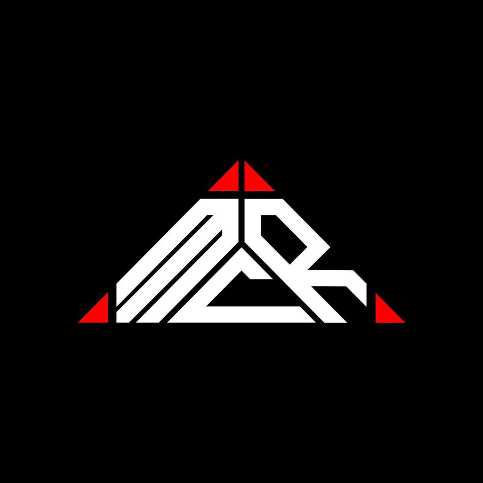 design criativo do logotipo da carta mcr com gráfico vetorial, logotipo mcr simples e moderno. vetor