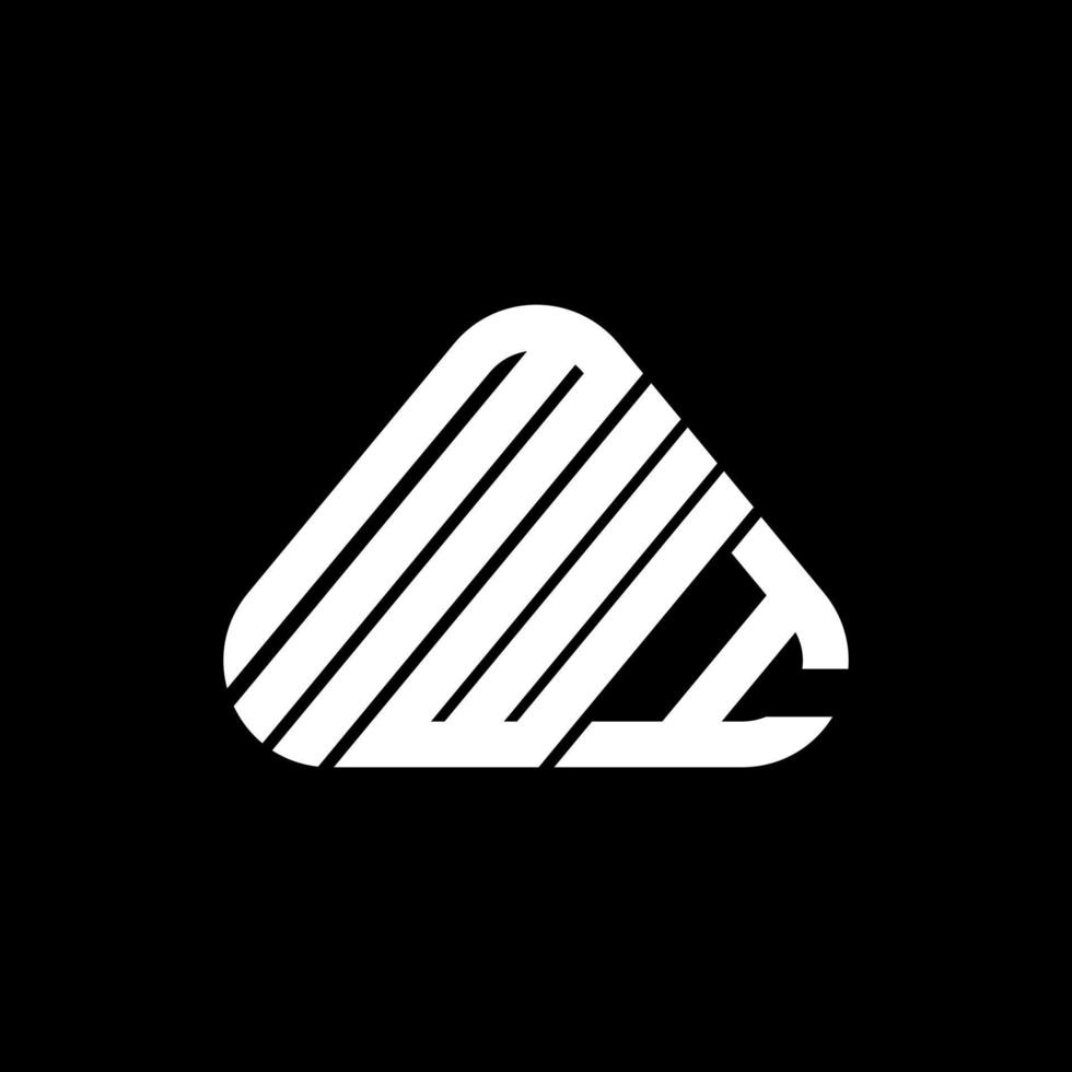 design criativo do logotipo da carta mwi com gráfico vetorial, logotipo mwi simples e moderno. vetor