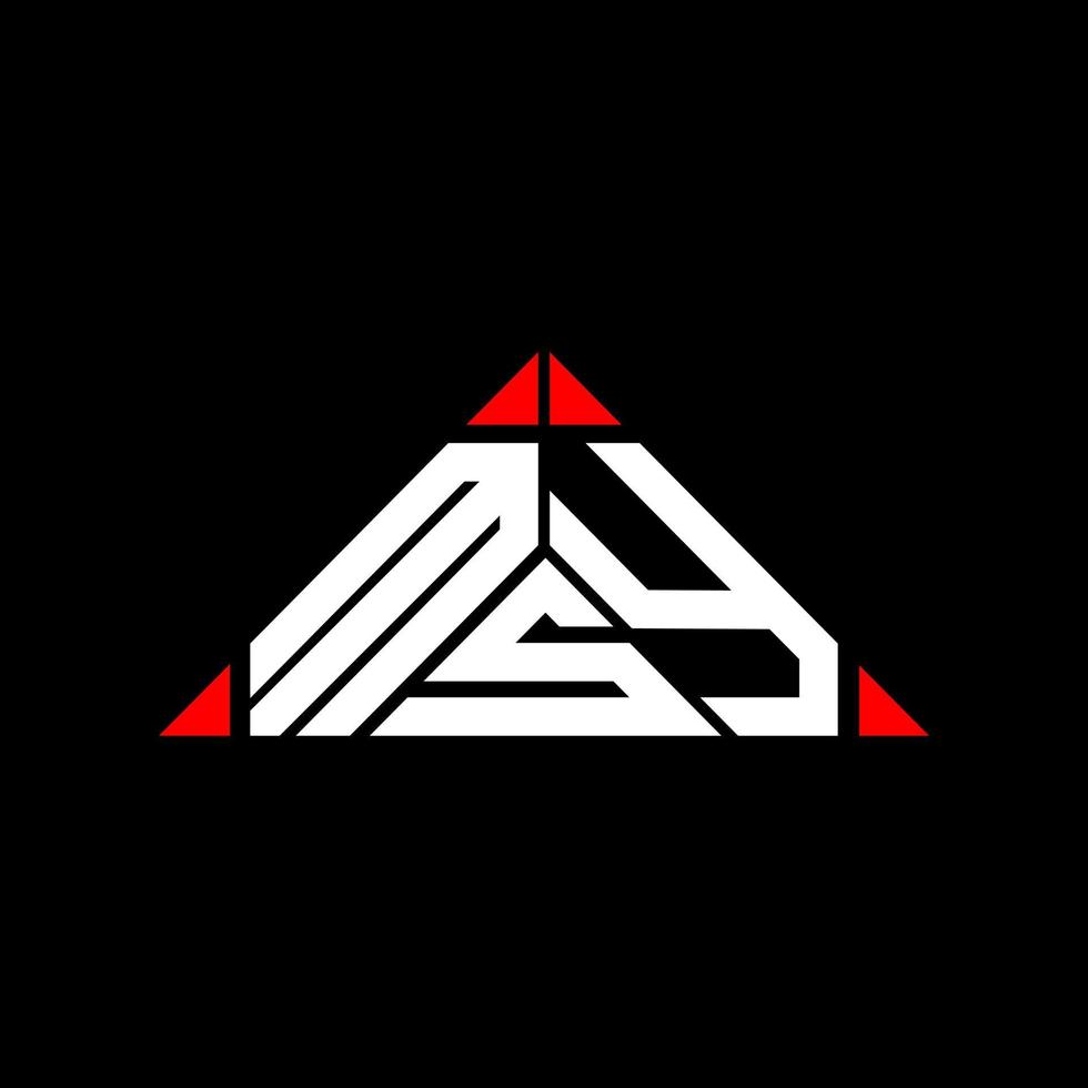 design criativo do logotipo da letra msy com gráfico vetorial, logotipo msy simples e moderno. vetor